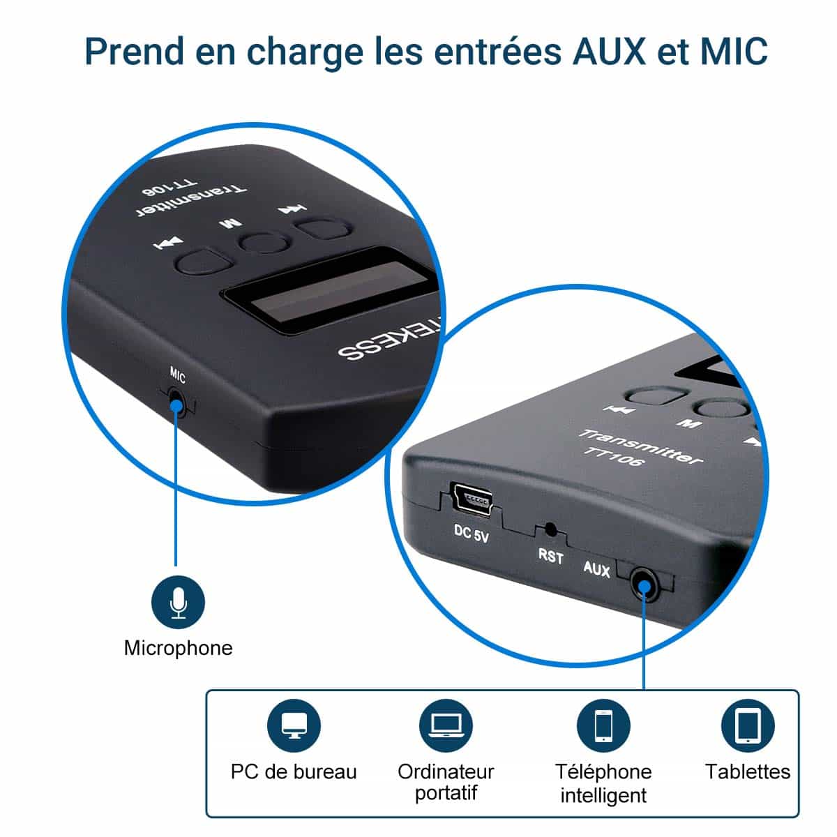 Retekess TT106 Système de guide Audio Touristique avec Sac De Transport Portable