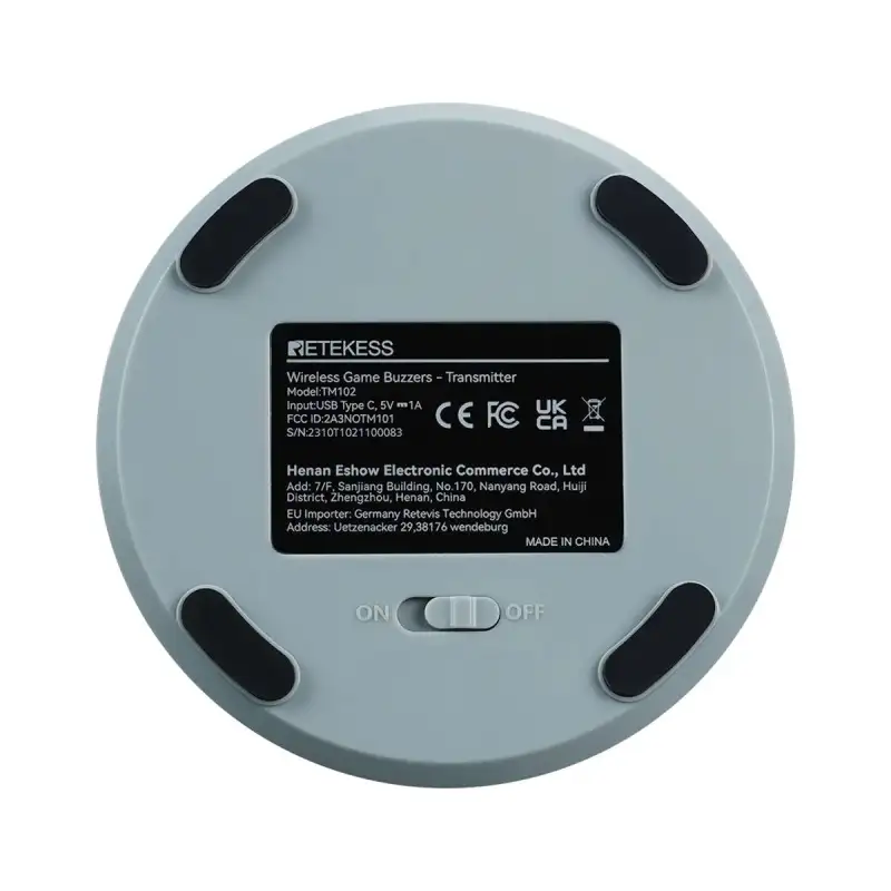 Retekess TM102 Buzzer pour Quiz avec 12 Boutons de Réponse pour Soirée de jeu, Soirée de Fête, Jeu D'événement, Bar, Club, etc.