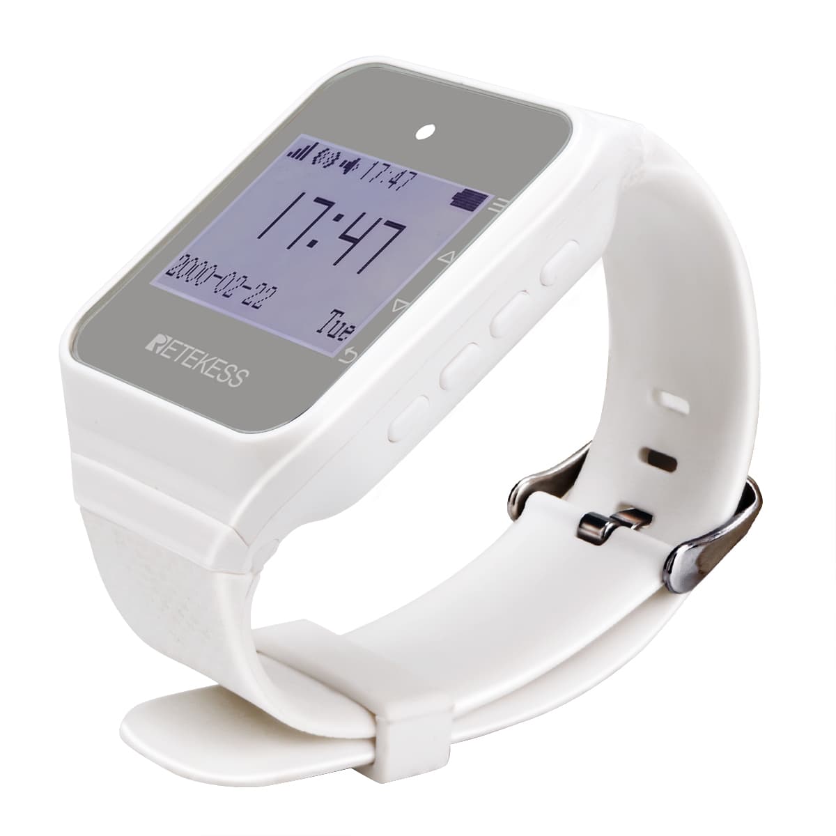 Retekess TD108 Paramédics Pager Récepteur Smartwatch sans Fil Avec TH001 SOS Bouton d'appel infirmière pour patients âgés