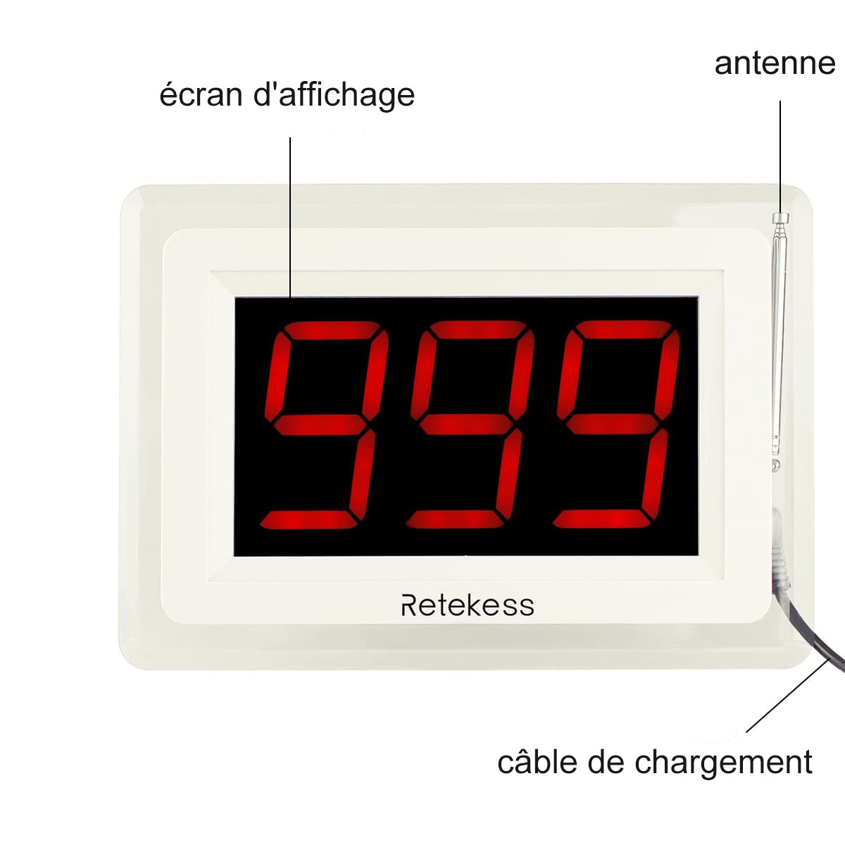 Retekess T114 Système d’Appel sans Fil Restaurant Serveur Bipeur Le Serveur en Bar Hôt