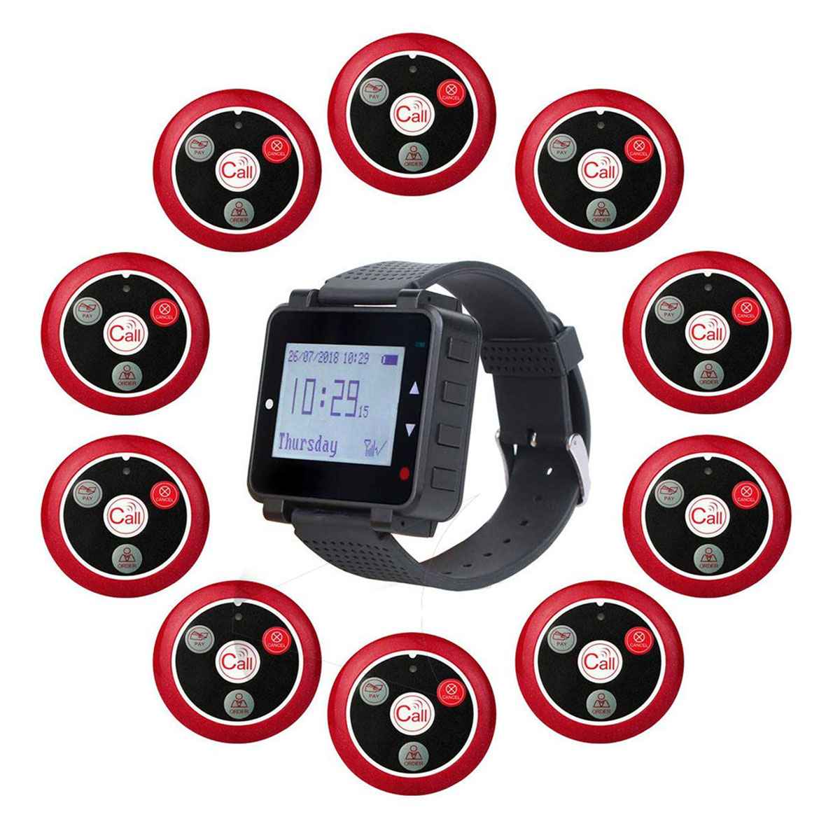 Retekess T128-T117 Restaurant Serveur Bipeur Client Appel Le Serveur en Restaurant Hôtel