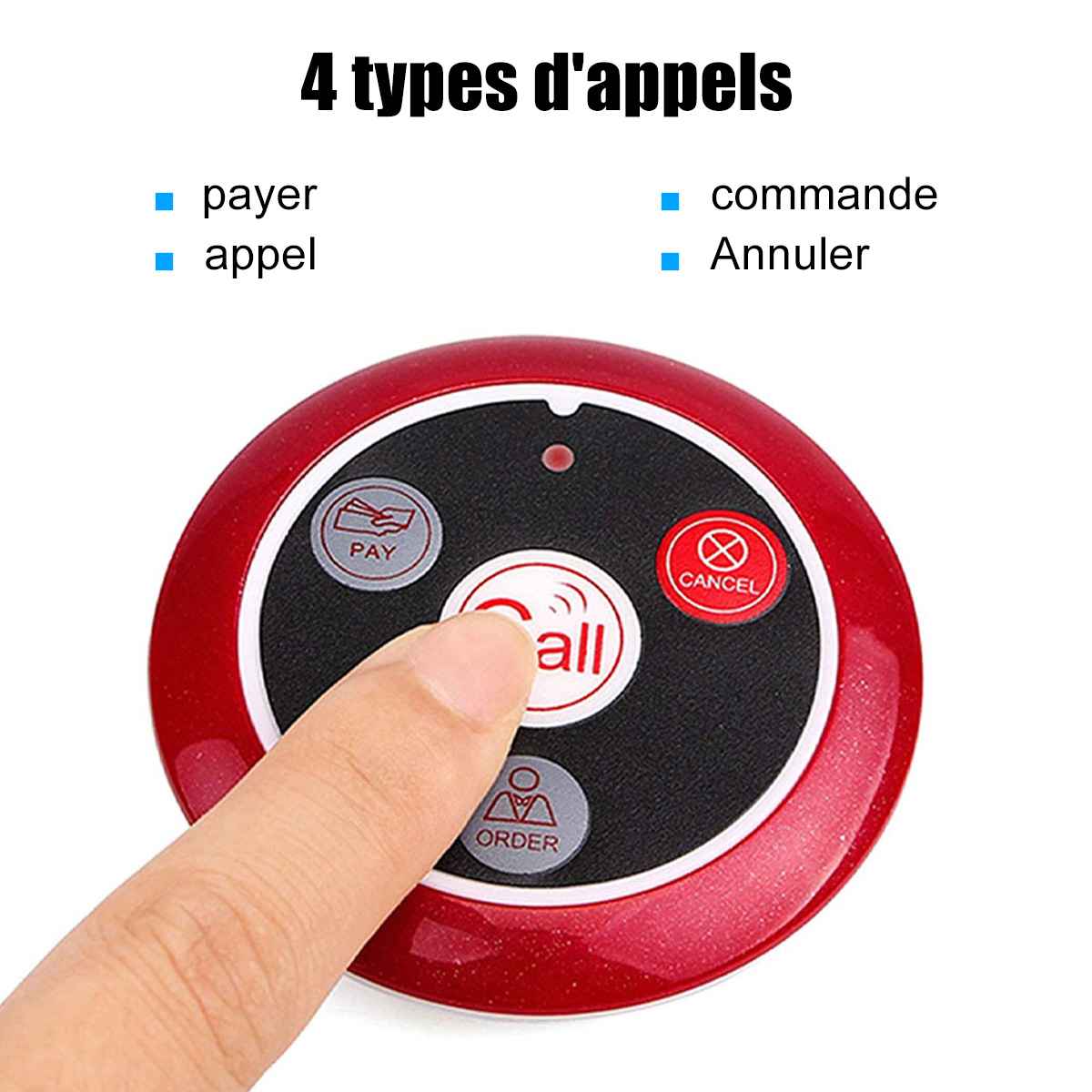 Retekess T128-T117-TD105 Système d’Appal sans Fil Vocale Système d’Appel de Restaurant
