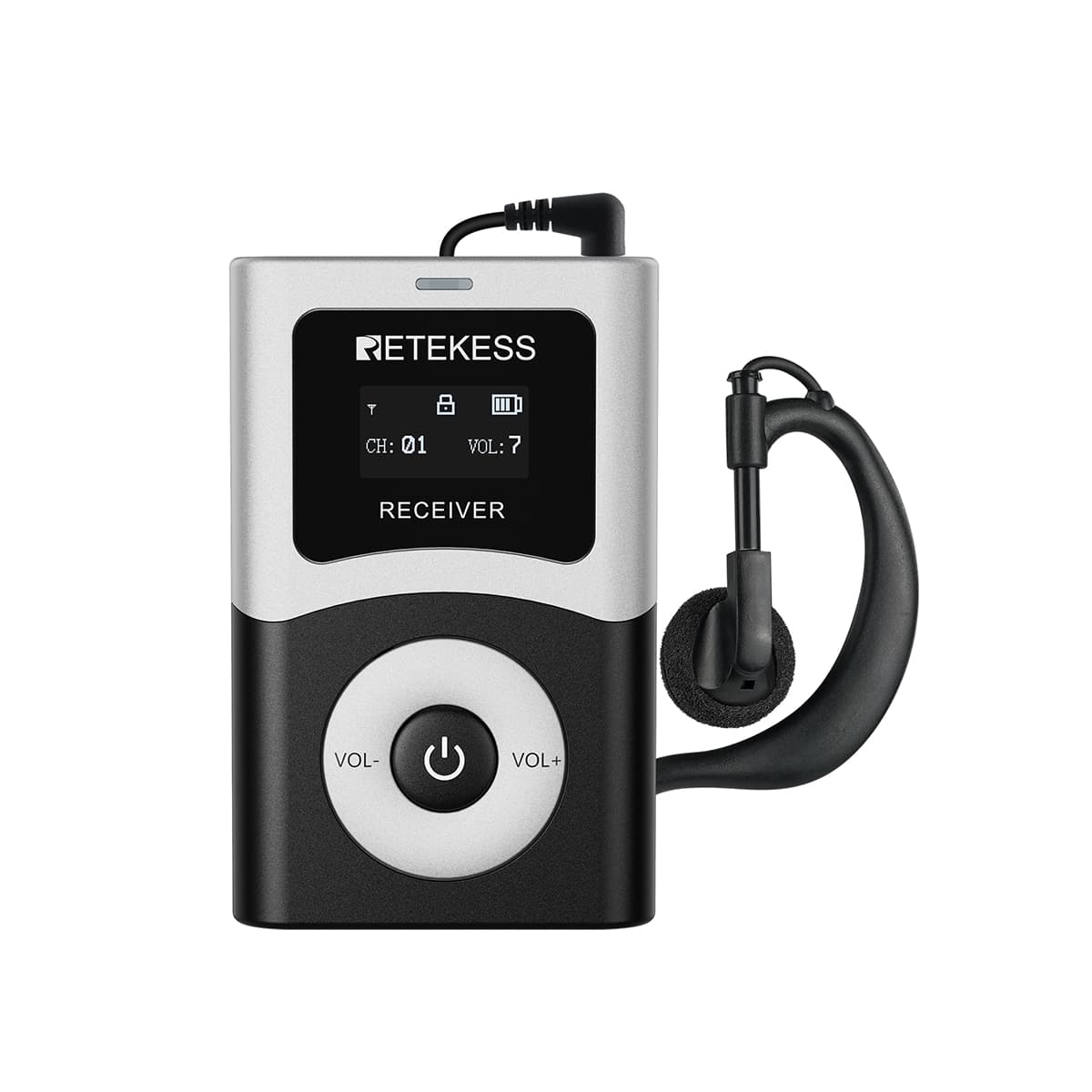 Retekess T130U Système de Guide Touristique UHF, Transmission de Signal Améliorée, son Clair et Sans Bruit, Adapté au Tourisme et aux Visites D'usines