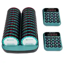 Retekess TD168R Système de téléavertisseur avec 2 claviers indépendants pour restaurants, clubs, bars et hôtellerie