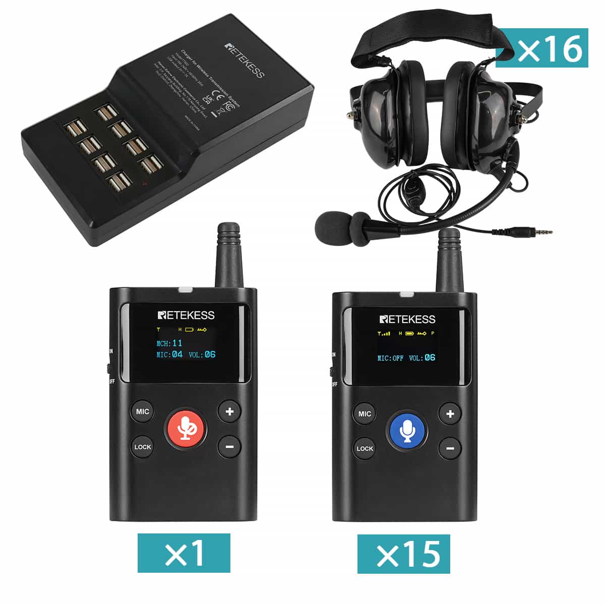 TT126 TT034 Système de Guide Touristique Bidirectionnel Casques d'écoute Professionnels à Réduction de Bruit Solutions de Casques d'écoute pour Visites Guidées