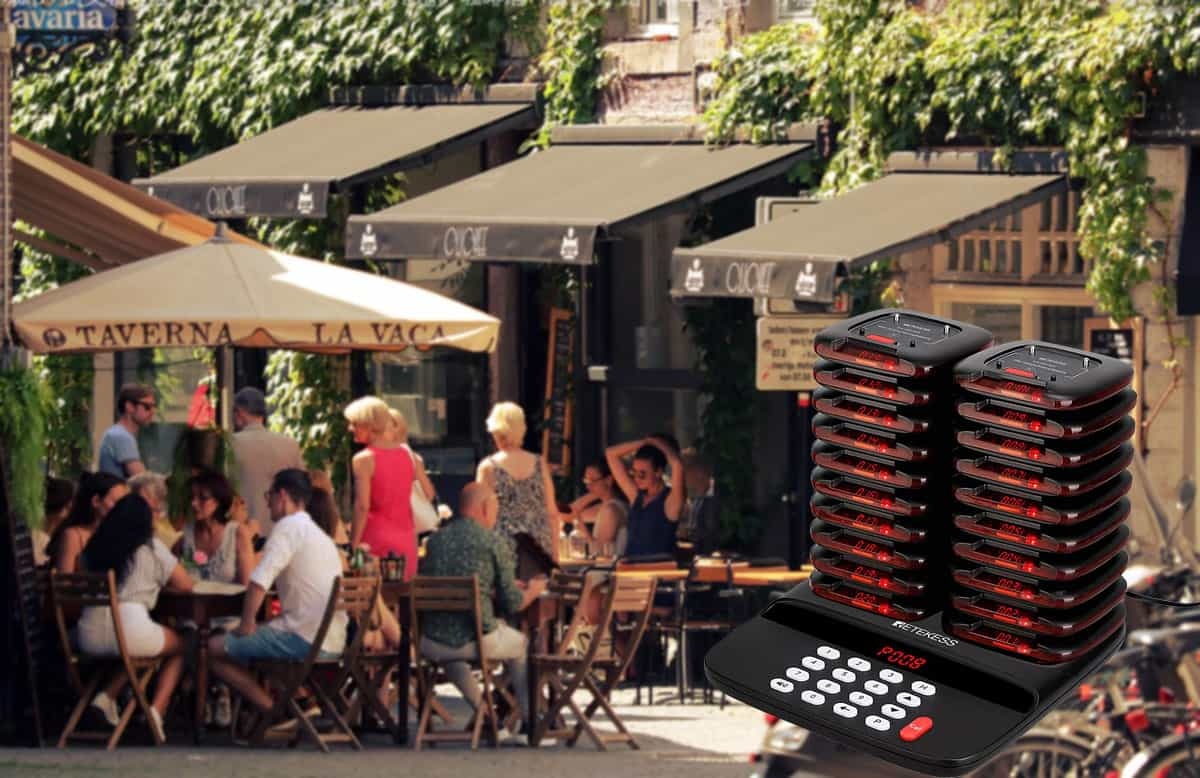 Retekess TD183 système de bipeur sans fil, Double recharge Restaurant Pager, 20 bipeurs, batterie de 300mAh intégrée