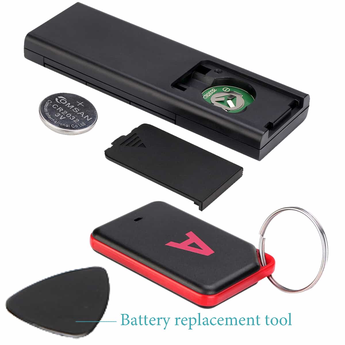 Retekess TH104 Localisateur de Clé, Détecteur de clé Portefeuille Tracker 2 Type d'Autocollant Longue Portée 40 m Fort 85 DB Traqueur de Clé Pet Tracker (1 Émetteur avec 6 Récepteurs)