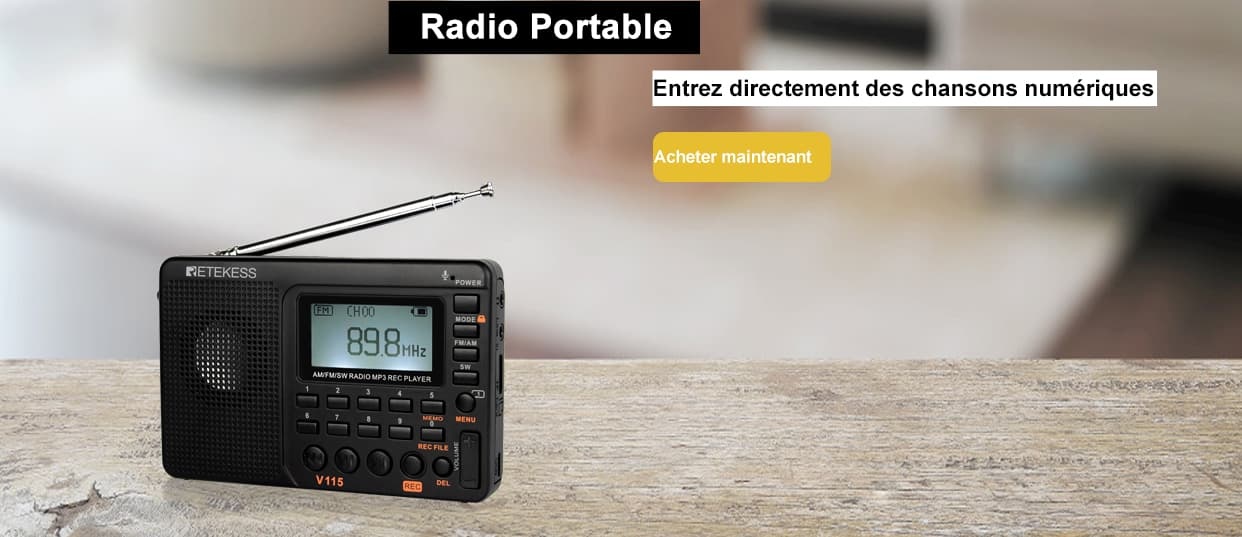 Retekess V115 Radio Portable Numérique