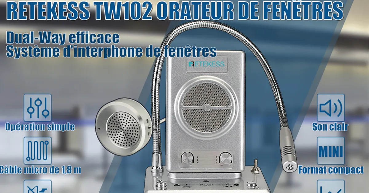 Retekess TW102 Sistema de Intercomunicación Ventana