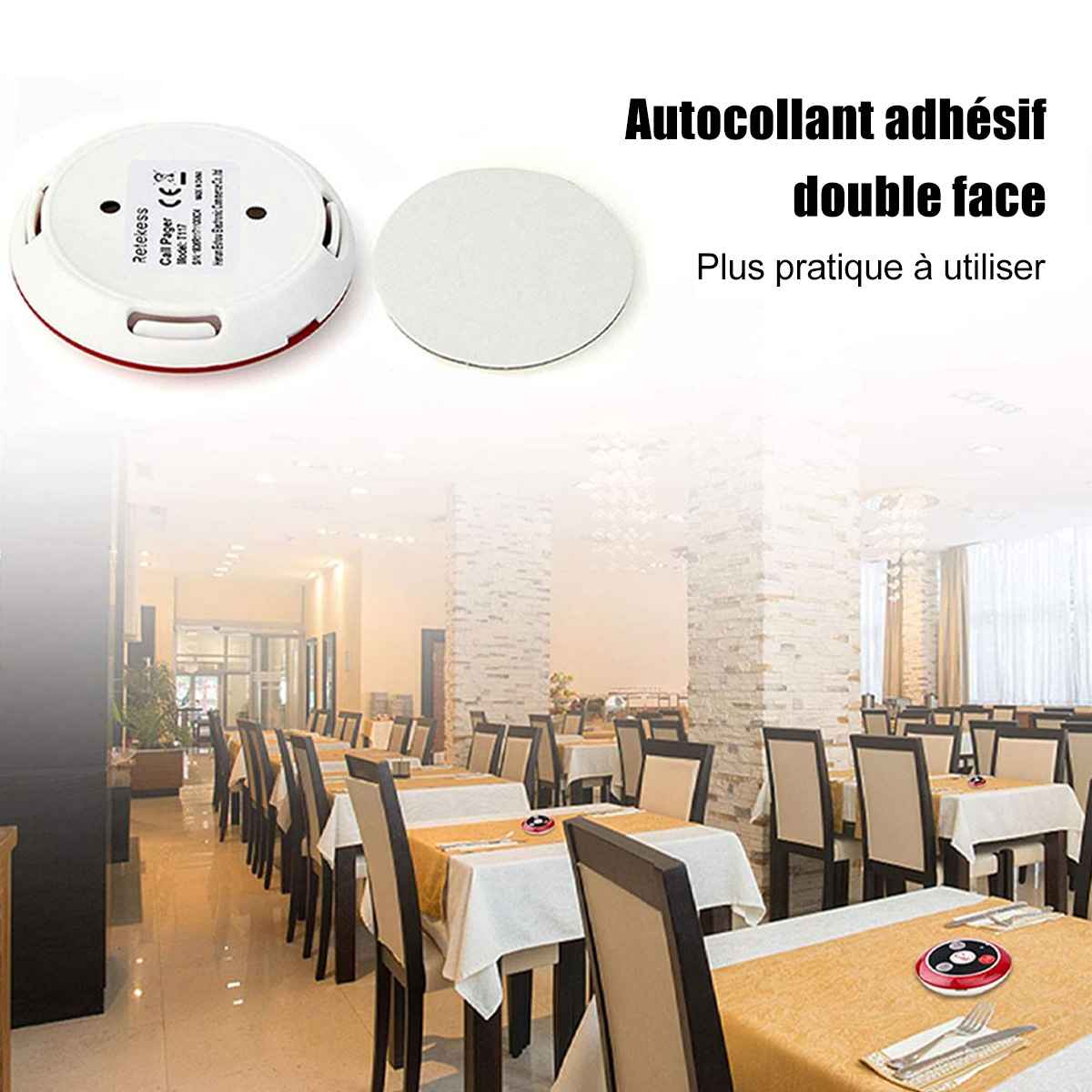 Retekess TD108-T117 Système d’Appel sans Fil Serveur Montre avec 5 Client Boutons