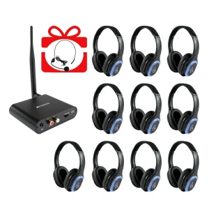 Système de Son Silencieux Sans Fil TA003 TA004 avec Micro Cravatte pour Cours de Yoga Immersif, Méditation et Travail Respiratoire