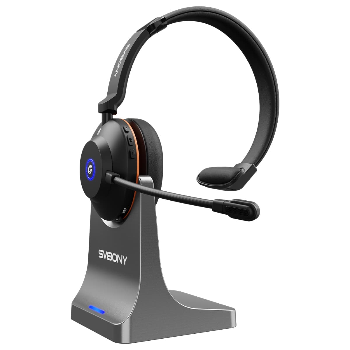 Le casque sans fil à réduction de bruit SVN H1 avec microphone et dongle USB est idéal pour les réunions en ligne