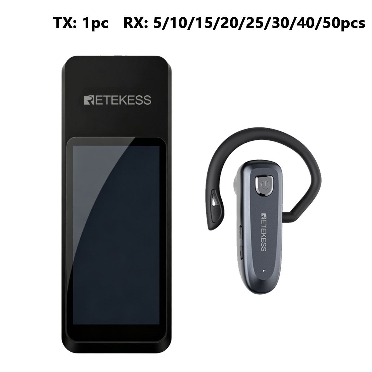 TT136 Appareil De Traduction Audio Multilingue Pour Groupes, Interprétation IA En Temps Réel En 120 Langues, Système De Traduction Pour Tours Et Conférences One-To-Many, Diffusion Double Canal, Longue Portée 2.4G