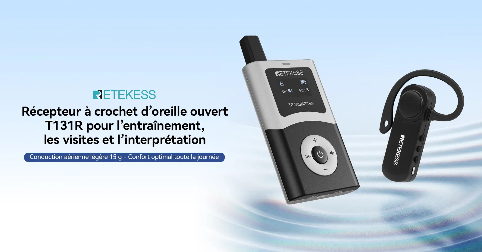 Récepteur open-ear pour système audio sans fil
