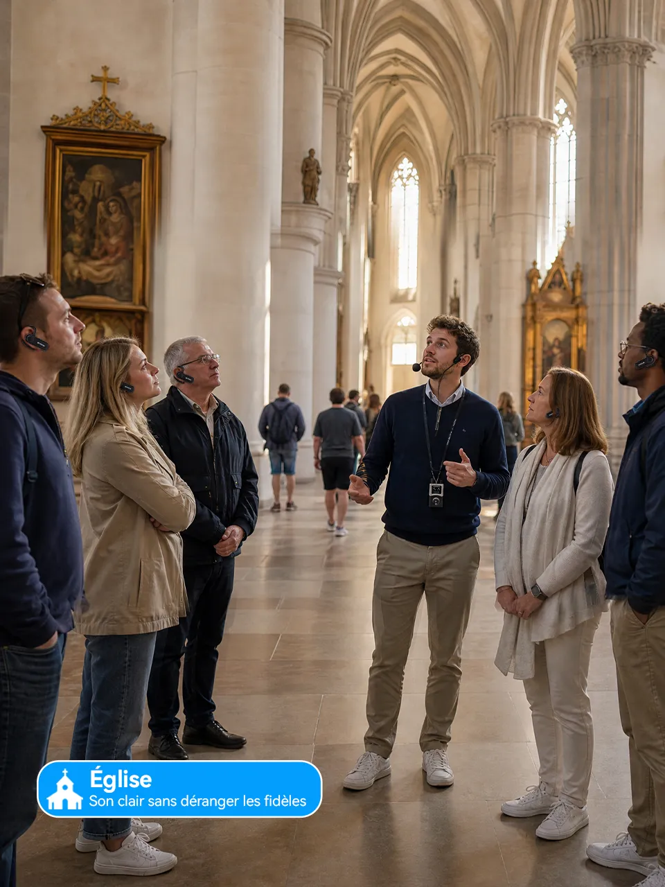 Système tour guide pour visites dans les églises