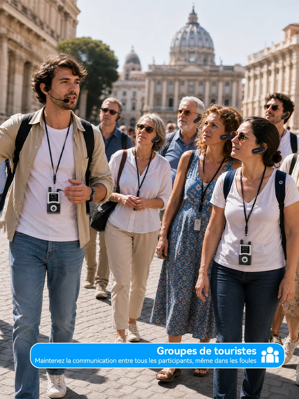Système de guide touristique sans fil pour groupes