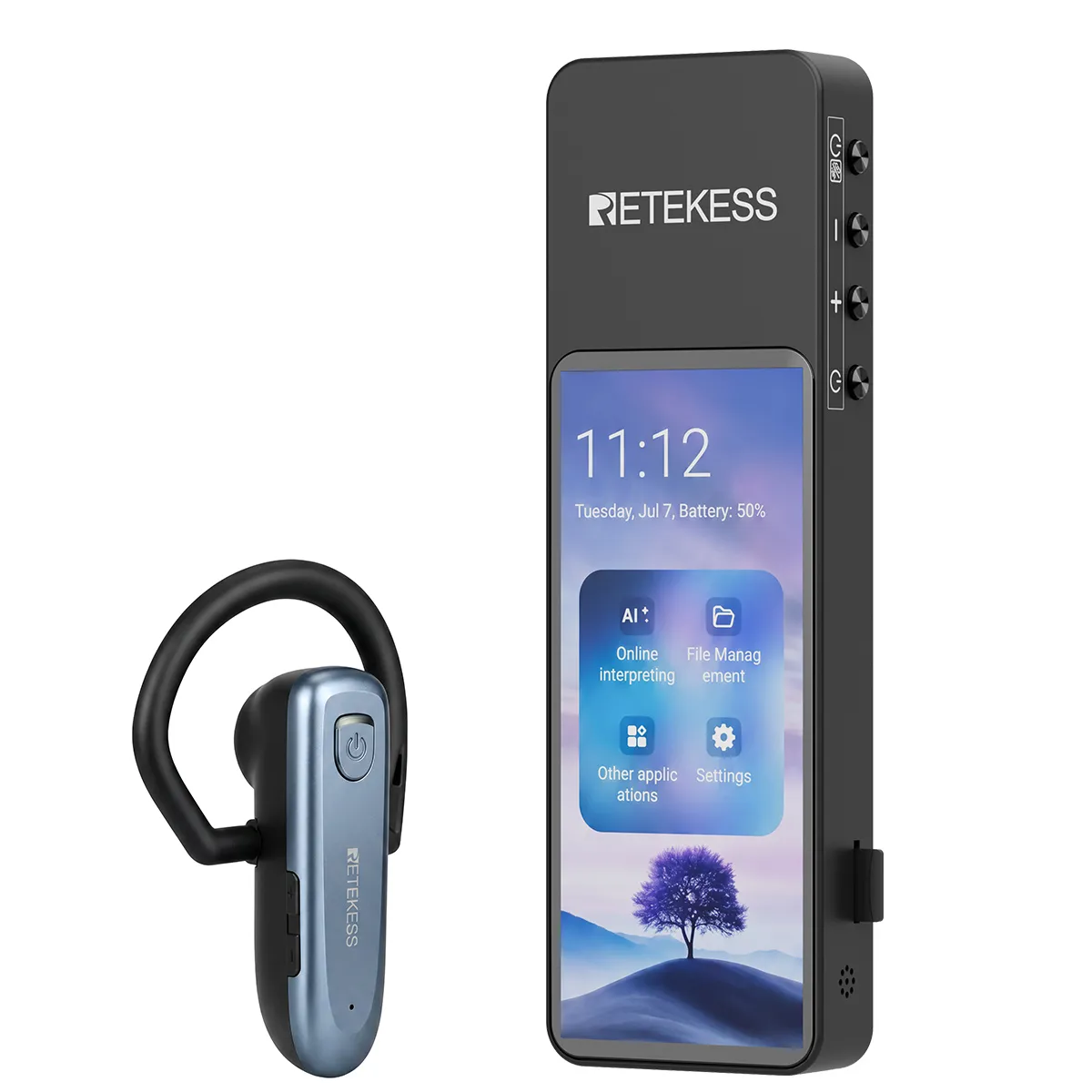TT136 Appareil De Traduction Audio Multilingue Pour Groupes, Interprétation IA En Temps Réel En 120 Langues, Système De Traduction Pour Tours Et Conférences One-To-Many, Diffusion Double Canal, Longue Portée 2.4G